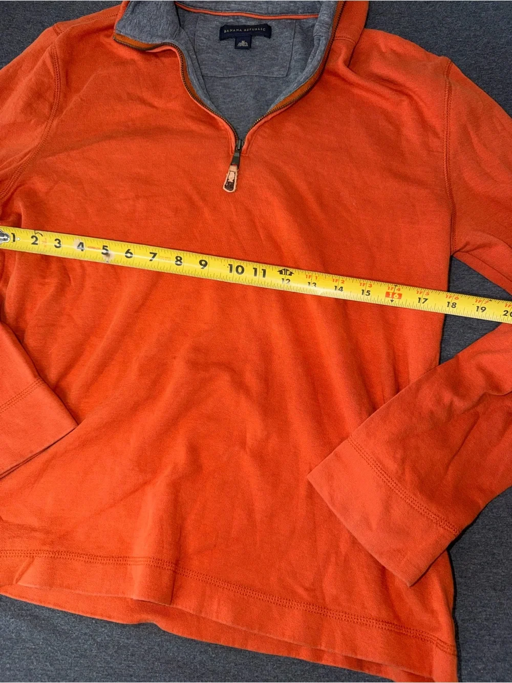 Banana republic Orange Quarter-Zip Men's Sweater Size M